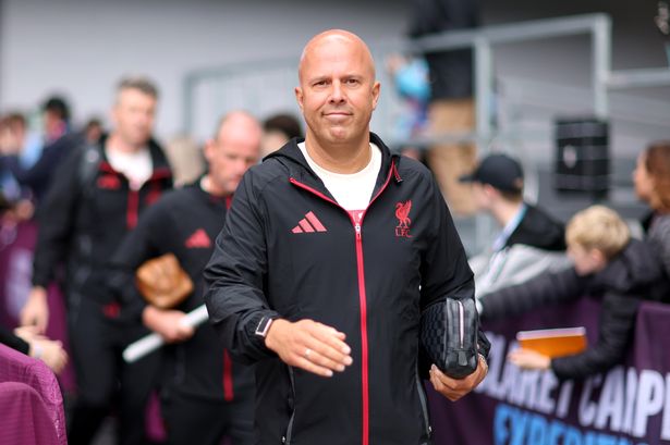 Arne Slot, Manager of Liverpool, arrives at the stadium prior to the Premier League match between Burnley and Liverpool at Turf Moor on September 14, 2025 in Burnley, England