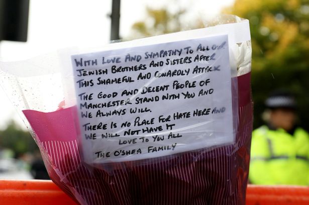 A card left at the scene