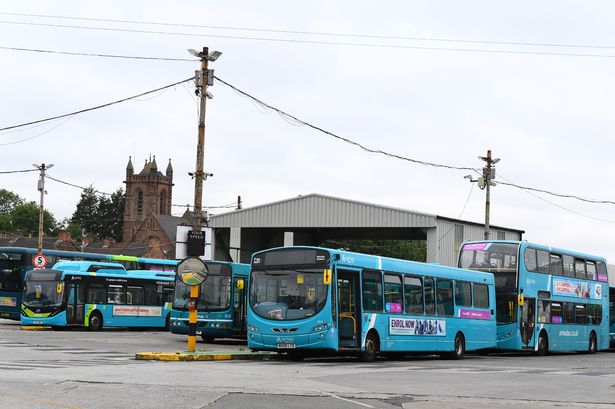 The Arriva Merseyside Bus Depot on Green Lane,Old Swan.(Pic Andrew Teebay).