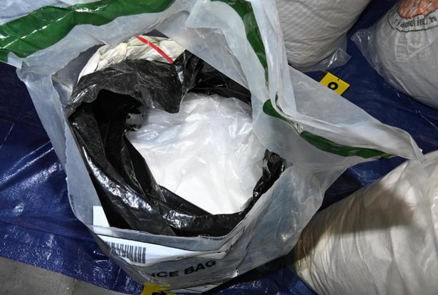 Ketamine found in one of the 35 sacks