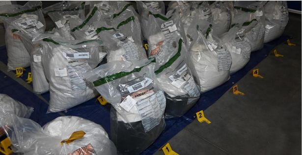 35 sacks of ketamine were recovered in a £17m haul