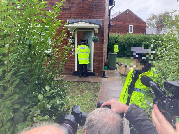 Police search a property on Central Avenue, Farnworth