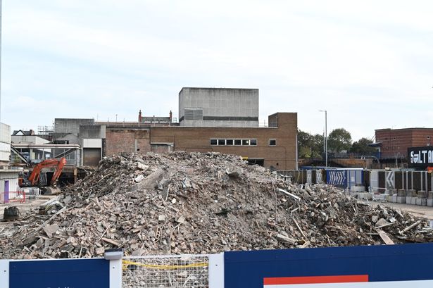 Bootle Strand demolition site where The Mayflower pub and Palatine Maisonettes used to be