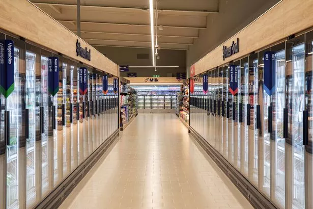 One of the aisle's inside the new supermarket
