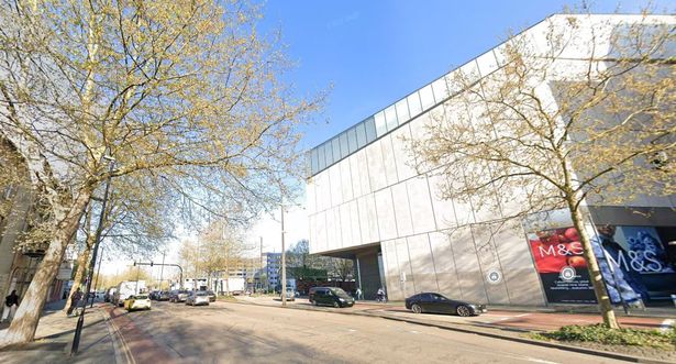 The view of the corner of Newfoundland Street and Bond Street at Cabot Circus in Bristol, where Hammerson want to build a 28-storey 600-room Purpose Built Student Accommodation block