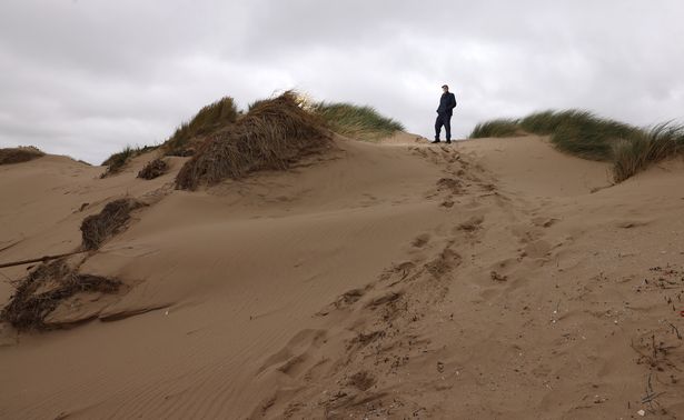 Campaigner Chris Wolstenholme on the dunes at Crosby beach