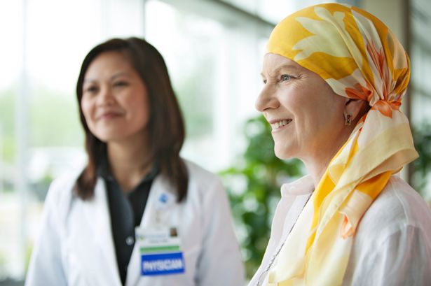 Cancer patient speaking to a doctor