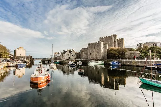 Castle Rushen and harbour
