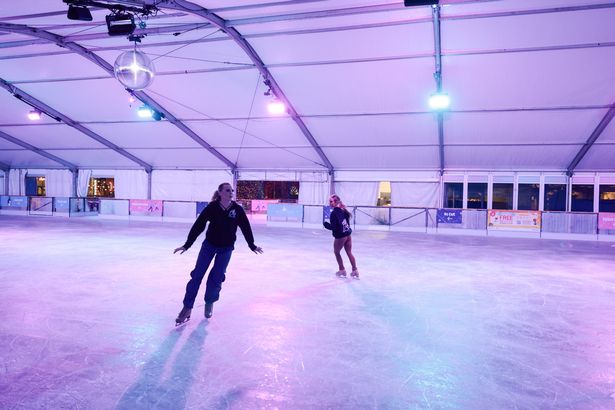 Manchester ice skating rink has returned to Cathedral Gardens