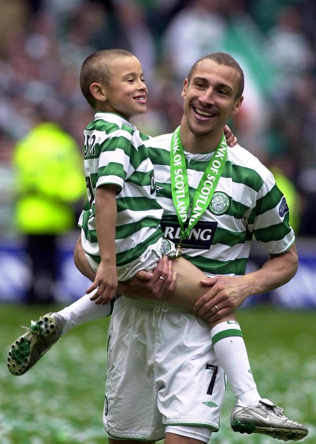 Jordan Larsson with iconic dad, Henrik, as a kid