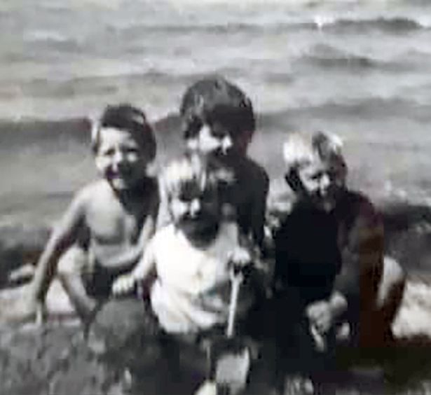 Cheryl Grimmer, aged three, (centre), with her brothers