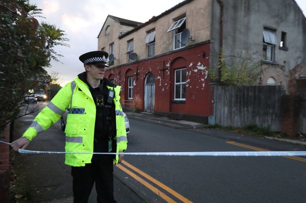 The road was taped off by police following the incident