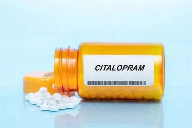 Citalopram pill bottle, conceptual image