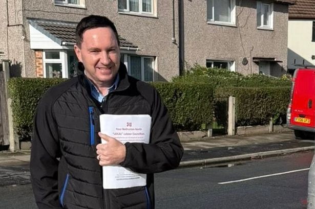 Cllr Joe Johnson on a walkabout session around his ward