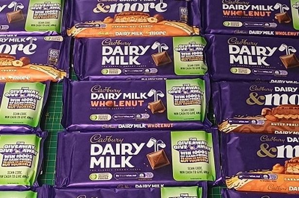 Suspected stolen air pods and a large quantity of suspected stolen chocolate were found.