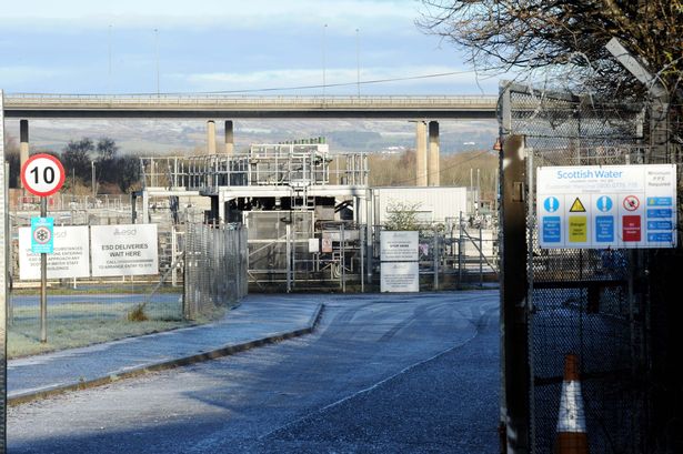 A view of the entrance to Laighpark Water Treatment Works in Paisley