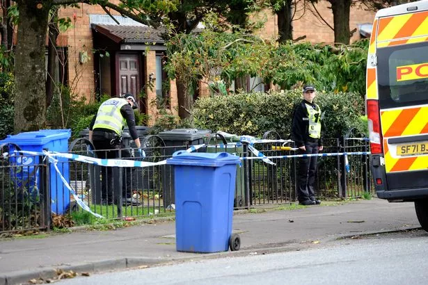 The home was cordoned off