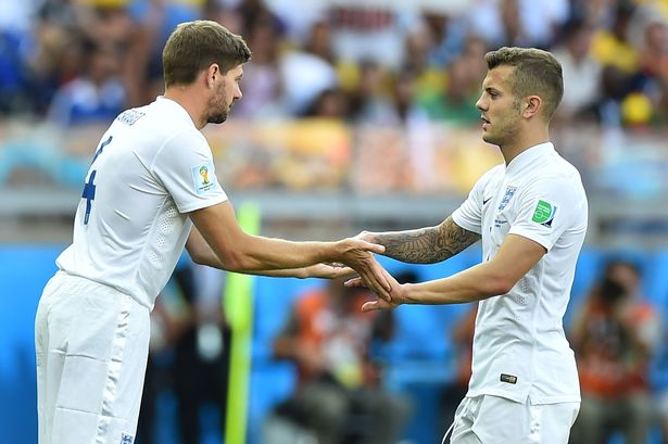Steven Gerrard replacing Jack Wilshere for England