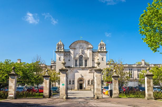 Entrance to Cardiff University - Wales, Great Britain