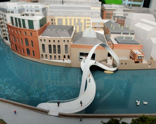 A model of the 'Mobius bridge' pictured in 2011