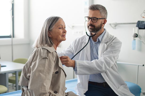 A woman visiting a doctor