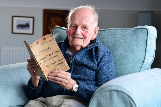 Former Wine Merchant Peter Wiggins aged 90, at his home in New Brighton