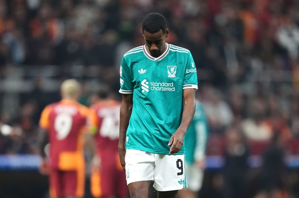 Alexander Isak looks dejected