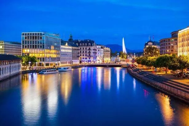 Geneva panoramic view in Switzerland