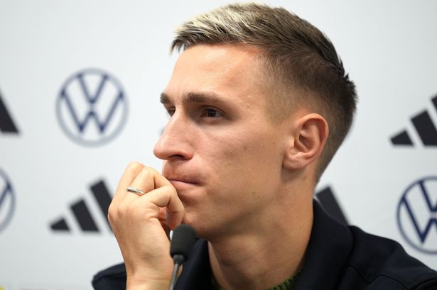Nico Schlotterbeck at a Germany press conference