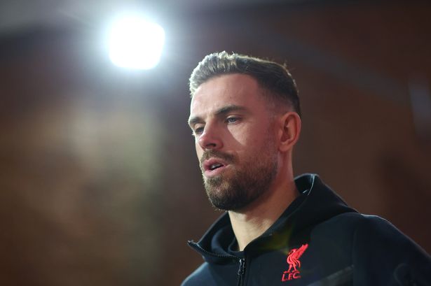 Jordan Henderson of Liverpool arrives at the ground ahead of the Premier League match between Crystal Palace and Liverpool FC at Selhurst Park