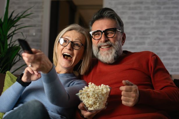Couple watching TV