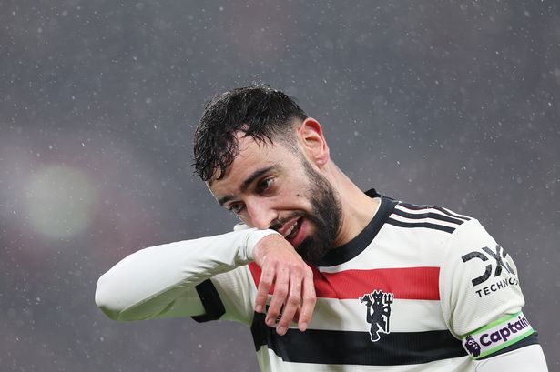 Bruno Fernandes of Manchester United during the Premier League match between Liverpool FC and United FC at Anfield 