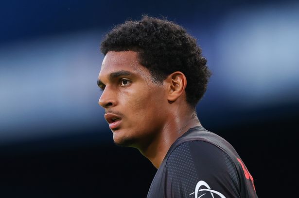 Jarell Quansah in action for Leverkusen.