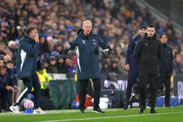 David Moyes during Everton's Premier League defeat to Tottenham Hotspur