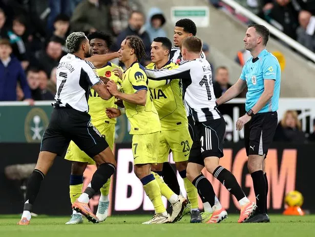 Newcastle and Tottenham come to blows