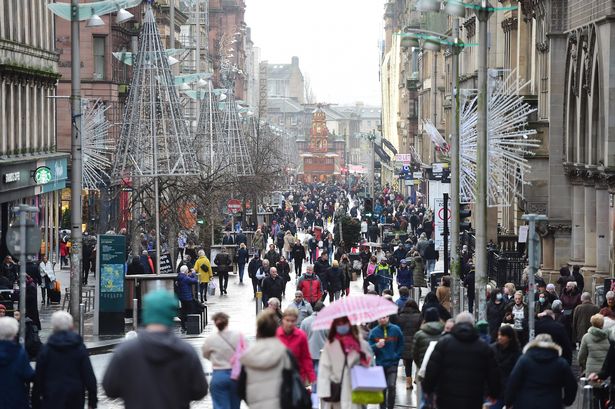 An image of shoppers on Buchanan Street Glasgow