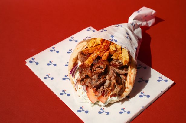 A picture of gyro from Yianni's