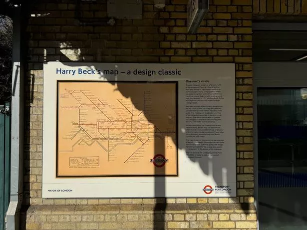 The plaque next to the map describes the creation as a 'design classic'
