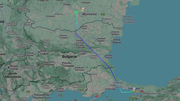 The flight was bound for London from Istanbul