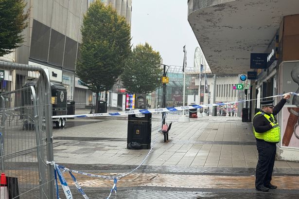 Police sealed off Birmingham High Street after the stabbing on October 12