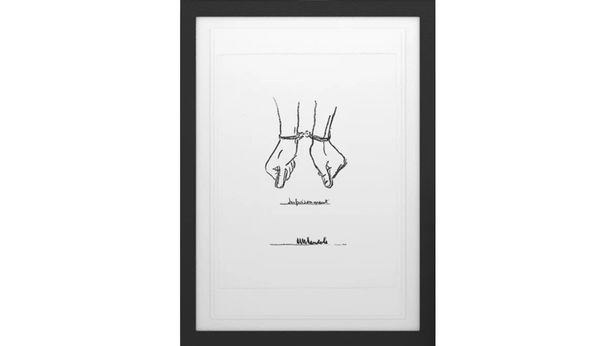 Imprisonment, part of the Struggle Series of artworks by Nelson Mandela, was targeted by a thief at St George's Hall