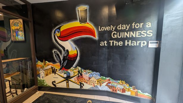 Inside The Harp on Harrington Street - Artist Paul Curtis' artwork