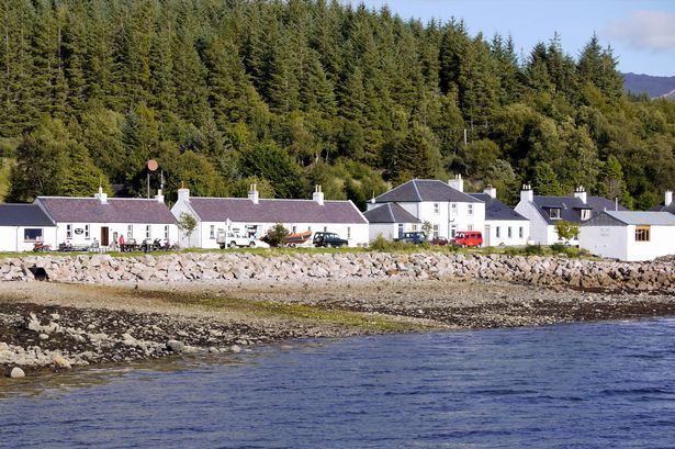 The tiny coastal village of Inverie, on the rugged and isolated Knoydart peninsula, on the West Coast of Scotland. There are no roads onto the peninsula, and access is only by boat from Mallaig, or a 16 mile hike through remote countryside.