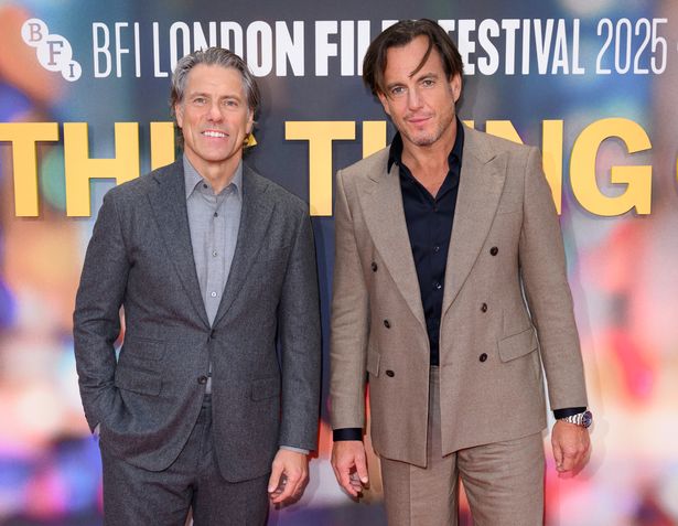 John Bishop and Will Arnett on the red carpet at the Is This Thing On? premiere