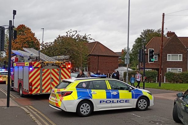 A huge emergency services presence raced to the scene