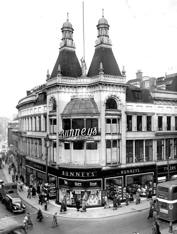 Bunney's department store - one of the most famous shops in Liverpool - stood on the corner of Whitechapel and Church Street until the late 1950s