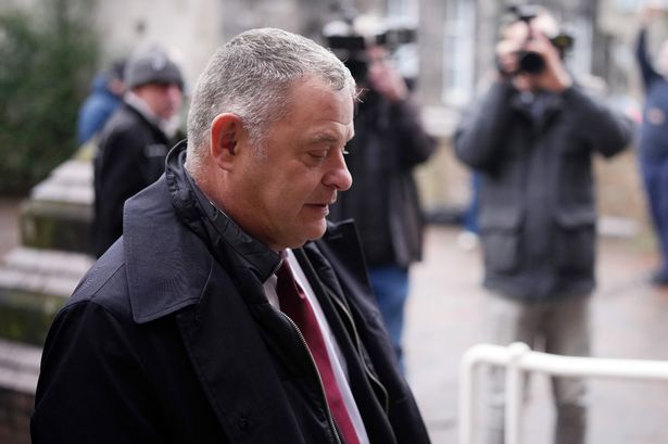 Mike Amesbury, the MP for Runcorn and Helsby in Cheshire arrives for sentencing on February 24, 2025 in Chester