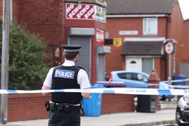 Police on Kingsley Road in Toxteth at last weekend
