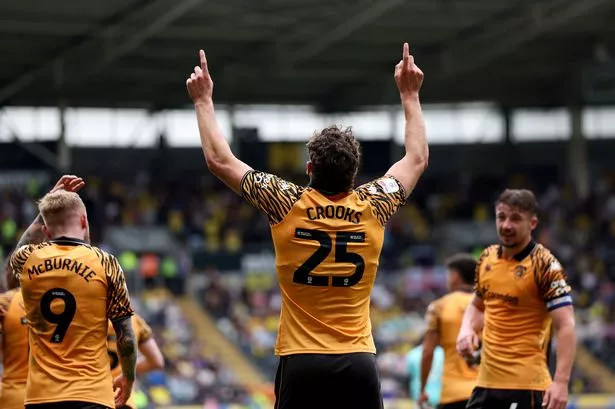 Hull City's Matt Crooks celebrates after scoring against Oxford United in mid-August in his last outing