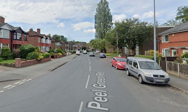 Peel Green Road in Eccles, Salford..